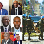 The actions of some of the Haitians sanctions (at left) and the United Nations Mission in Haiti (at right) are among to blame for the Haiti’s current crises, a new book asserts. Collage by The Haitian Times