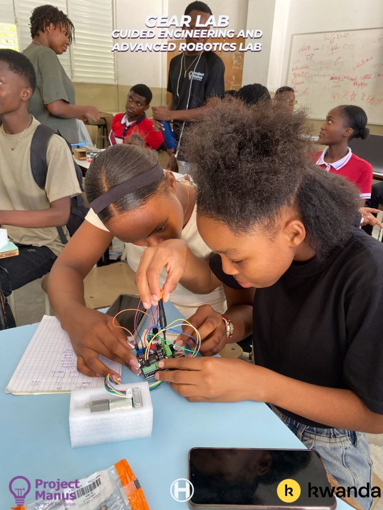 Student beneficiaries of the Hector Foundation GEAR Lab project, juggling several technical lectures and hands-on activities, including essential concepts in theoretical dynamics, such as the equation of motion, the transfer function, the root locus and the control loop. Photo via the Hector Foundation’s LinkedIn.