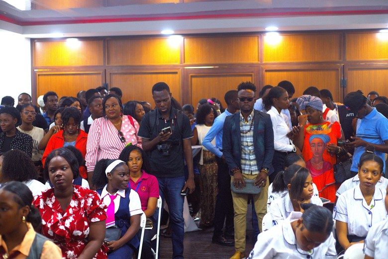 The salon of Cap-Haïtien’s Town Hall was in full capacity during Ariana Lafond’s homecoming ceremony. Photo by Onz Chéry/ The Haitian Times