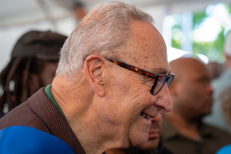 Chuck Schumer, Minority Leader of the United States Senate, attends the 59th annual WIADCA VIP Breakfast at the Carlos Lezama Netball Court in Brooklyn on Sept. 7, 2026. Photo by Fredner Caimite/The Haitian Times.