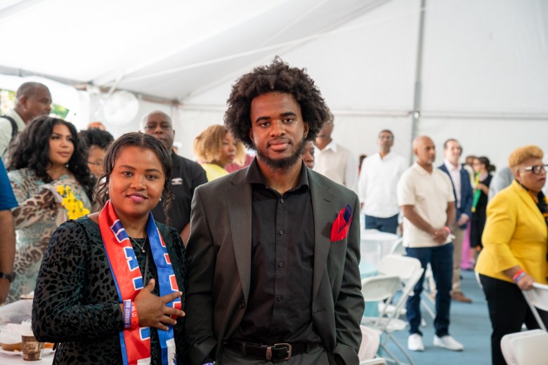 Irvington, New Jersey, councilwoman Charnette Frederic posing with an attendee at the WIADCA’s annual VIP Breakfast in Brooklyn on Sept. 7, 2026. Photo by Fredner Caimite/The Haitian Times.